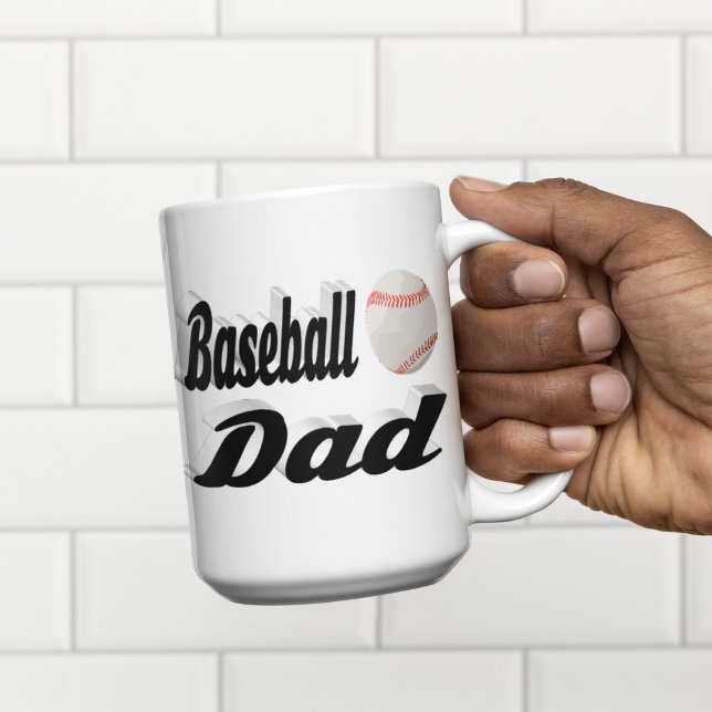 Baseball Dad half text  Giant Coffee Mug (Creator Uploaded)