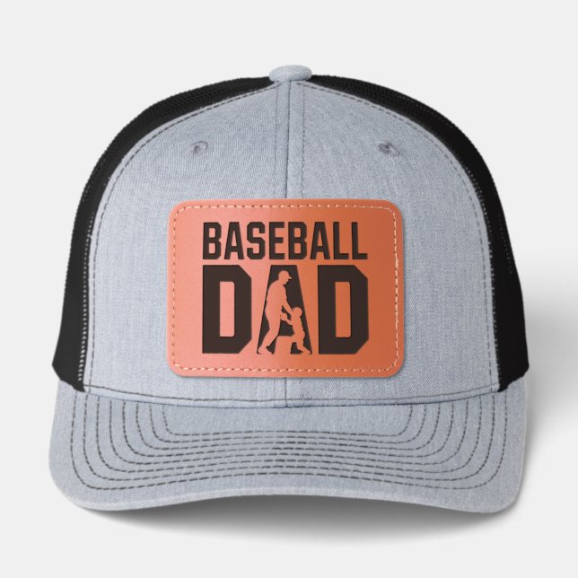 Baseball Dad Leather Patch Hat (Front)