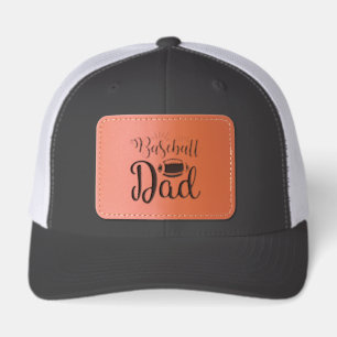 Baseball Dad Leather Patch Hat