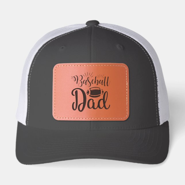 Baseball Dad Leather Patch Hat (Front)