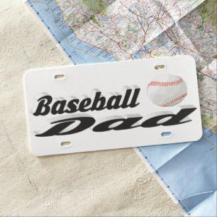 Baseball Dad License Plate