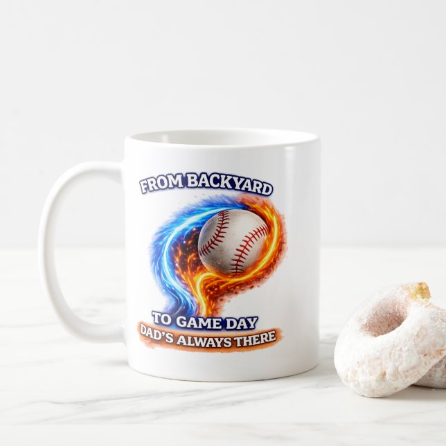 Baseball Dad Mug – From Backyard to Game Day Dad’s (With Donut)