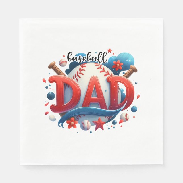 Baseball Dad Napkins (Front)