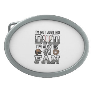 Baseball Dad Number 1 Fan Vintage Shirt Design_1 Belt Buckle