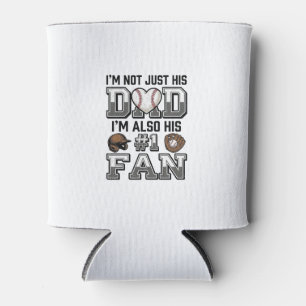 Baseball Dad Number 1 Fan Vintage Shirt Design_1 Can Cooler