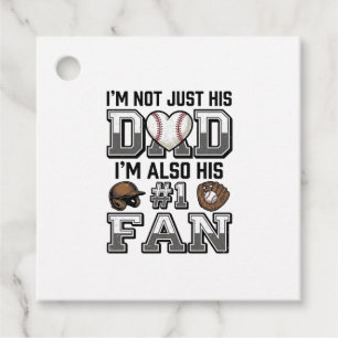 Baseball Dad Number 1 Fan Vintage Shirt Design_1 Favor Tags