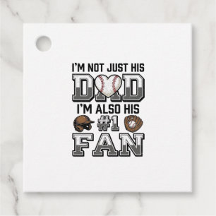 Baseball Dad Number 1 Fan Vintage Shirt Design_1 Favor Tags