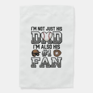 Baseball Dad Number 1 Fan Vintage Shirt Design_1 Garden Flag