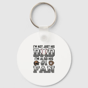 Baseball Dad Number 1 Fan Vintage Shirt Design_1 Keychain