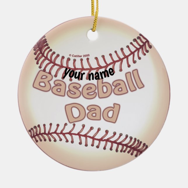 Baseball Dad  ornament (Front)