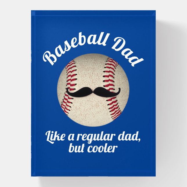 Baseball Dad Paperweight (Vertical)