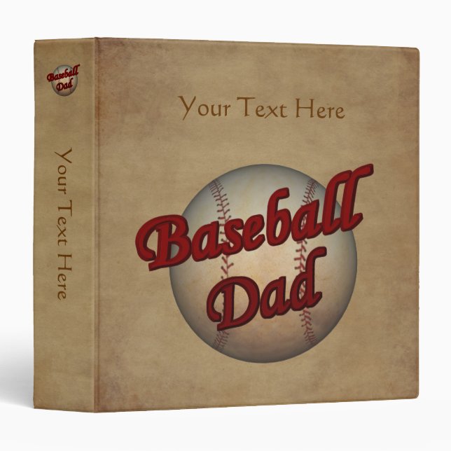 Baseball Dad Personalized  Binder (Front/Spine)