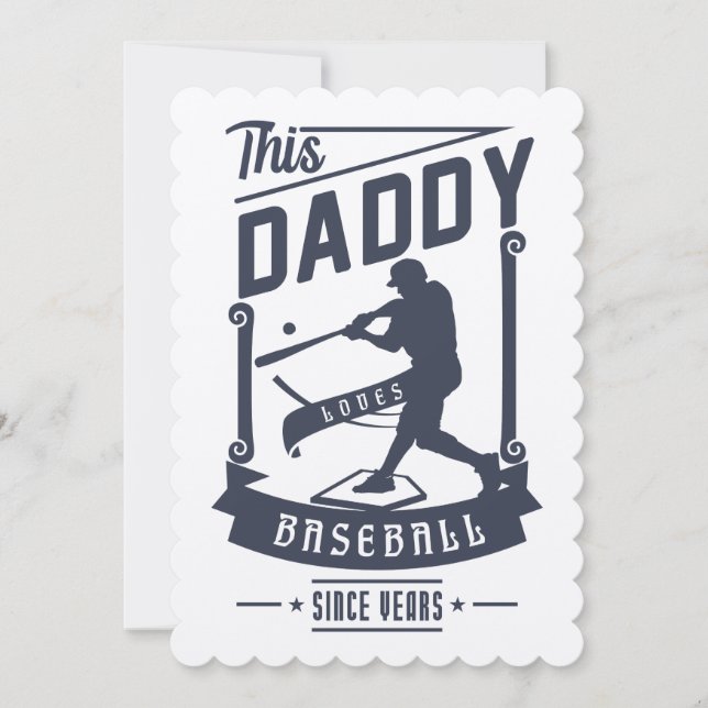 Baseball Dad - Personalized - Birthday Card (Front)