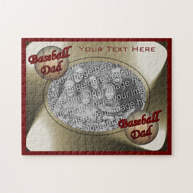 Baseball Dad Photo Template Puzzle (Horizontal)