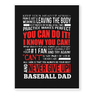 Baseball Dad Shirts Temporary Tattoos
