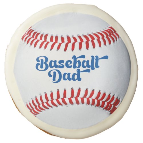 Baseball Dad Theme Party Fun Sugar Cookie
