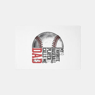 Baseball Dad Vintage Engraving Graphic T-Shirt_1 Rug