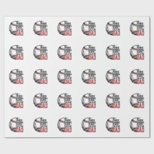 Baseball Dad Vintage Engraving Graphic T-Shirt_1 Wrapping Paper