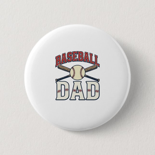 Baseball Dad Vintage Engraving Shirt Design_1 Button (Front)