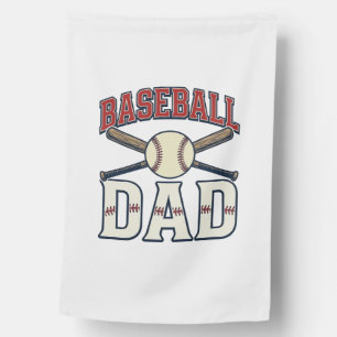Baseball Dad Vintage Engraving Shirt Design_1 House Flag