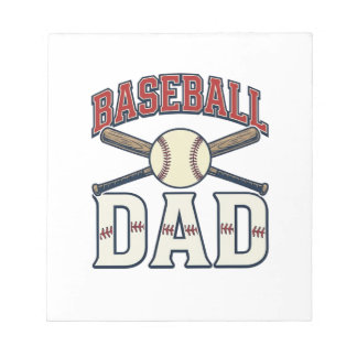 Baseball Dad Vintage Engraving Shirt Design_1 Notepad