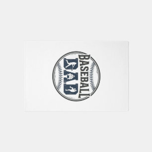 Baseball Dad Vintage Engraving Shirt Design_1 Rug