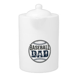 Baseball Dad Vintage Engraving Shirt Design_1 Teapot