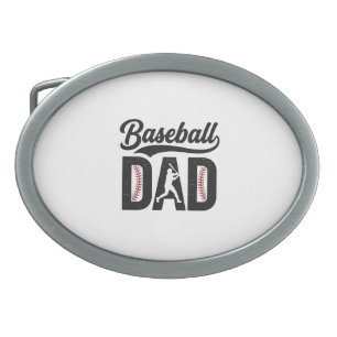 Baseball Dad Vintage Engraving T-Shirt Design_1 Belt Buckle