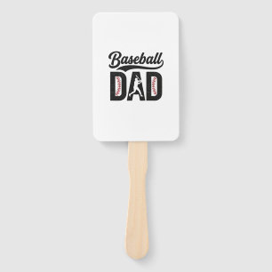 Baseball Dad Vintage Engraving T-Shirt Design_1 Hand Fan