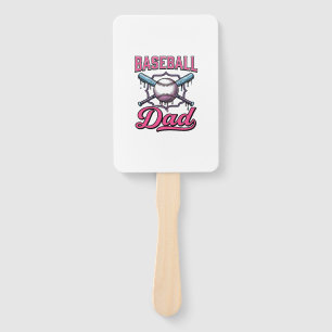 Baseball Dad Vintage Engraving T-Shirt Design (2)_ Hand Fan