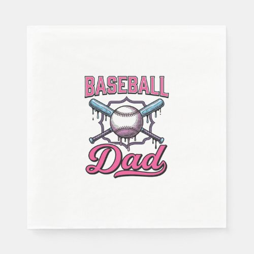 Baseball Dad Vintage Engraving T-Shirt Design (2)_ Napkins