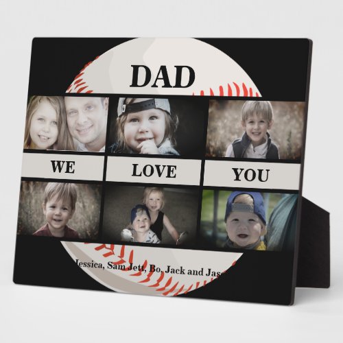 Baseball Dad We love You Photo  Collage Plaque