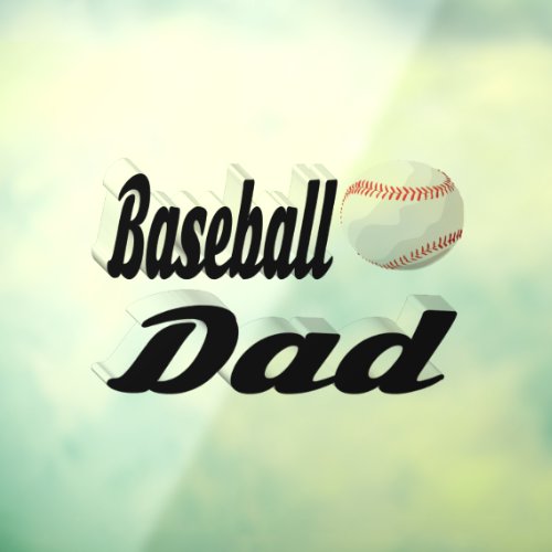 Baseball Dad  Window Cling