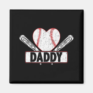 Baseball Daddy Matching Family Softball Baseball L Magnet