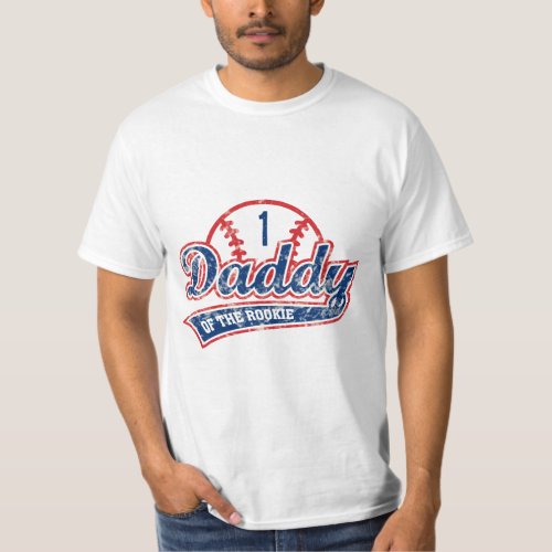 Baseball Daddy of the Rookie 1st Birthday Party T_Shirt