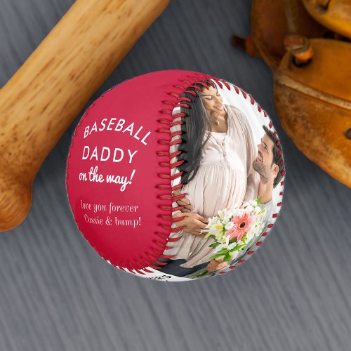 Baseball Daddy to be 2 Photo Personalized