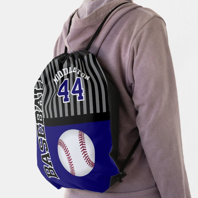 Baseball ⚾ - Dark Blue Drawstring Bag (Insitu)