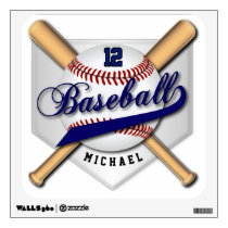 Baseball  - Dark Blue Wall Decal