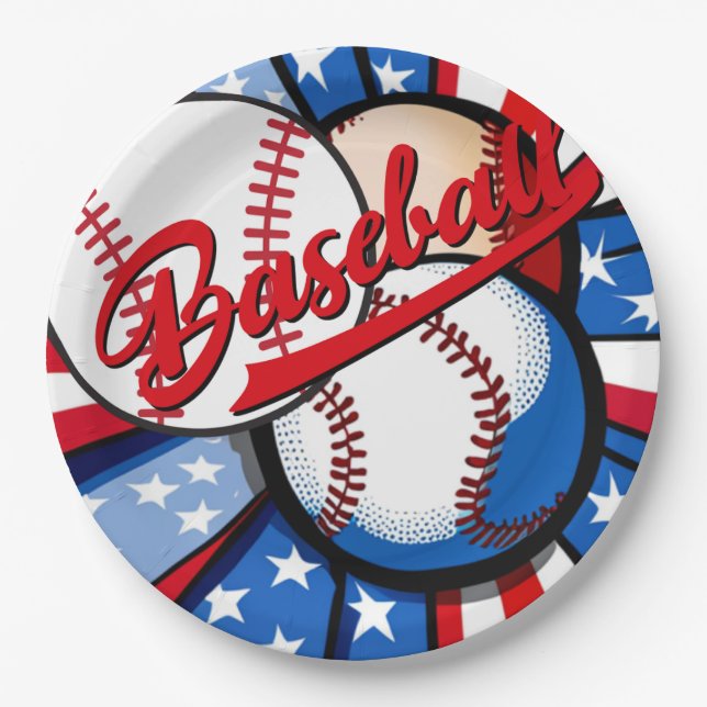 Baseball Days Paper Plates (Front)