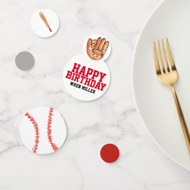 Baseball decor birthday party confetti (Group)
