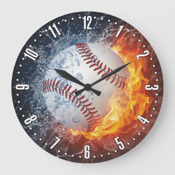 Baseball Decorative Wall Clock by NiceTiming at Zazzle