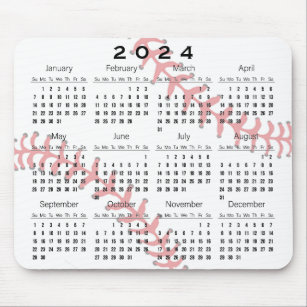 Baseball Design 2024 Calendar Mousepad