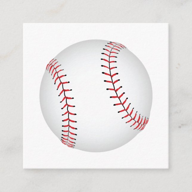 Baseball Design Baseball with Custom BG Color Enclosure Card (Front)