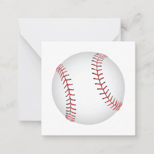 Baseball Design Baseball with Custom BG Color Note Card