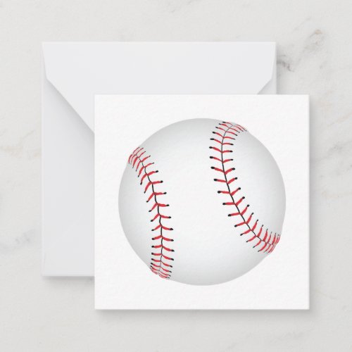 Baseball Design Baseball with Custom BG Color Note Card
