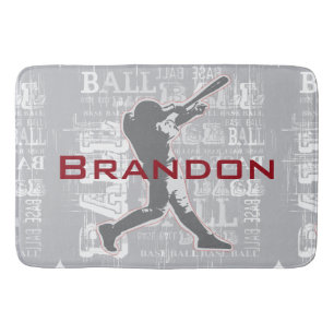 Baseball Design Bath Mat