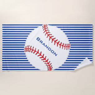 Baseball Design Beach Towel