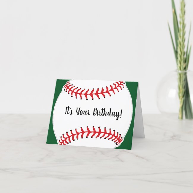 Baseball Design Birthday Card