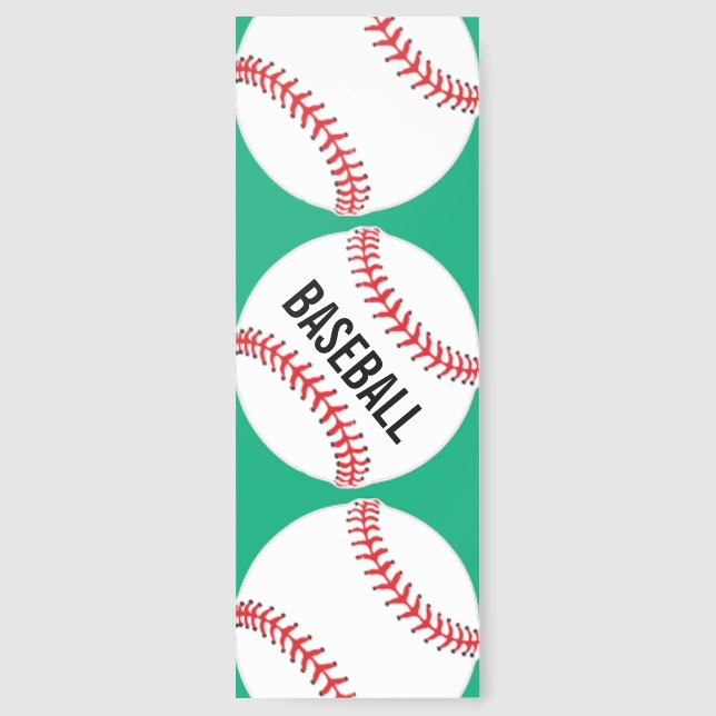 Baseball Design Bookmark (Back)