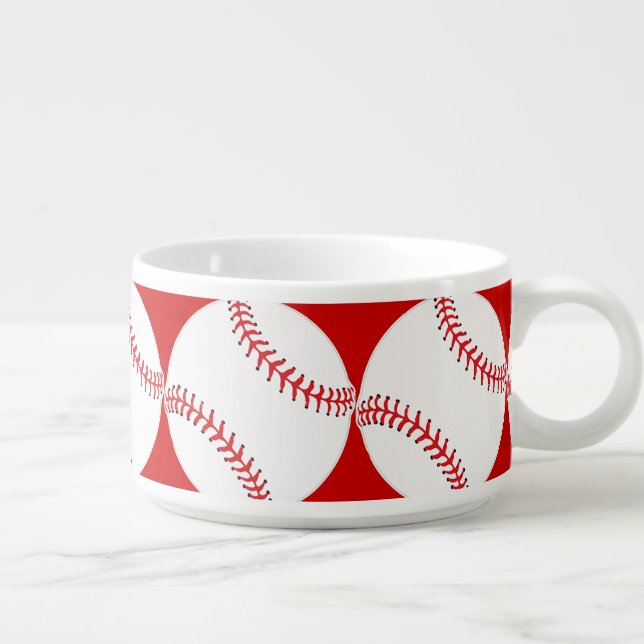 Baseball Design Chili Soup Bowl (Left)